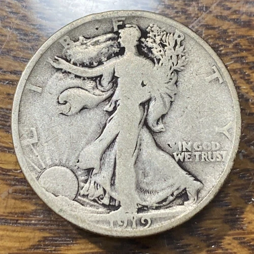 1919 Walking Liberty Half Dollar Nice Original VG CHRC