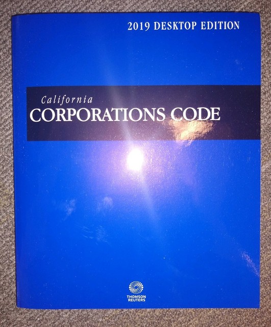 New 2019 West's California CORPORATIONS CODE Thomson Reuter eBay