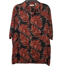 Caribbean Roundtree  Yorke Mens Hawaiian Shirt Size M Short Sleeve Button Up