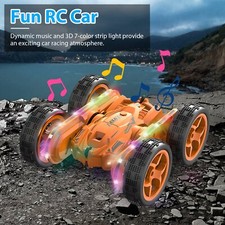 Remote Control RC Stunt Car with Double Sided 360 Flips Rotating Rechargeable