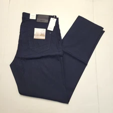 NEW Brax LINO Casual Pants LINEN Cotton Ocean Blue Men 40x34 Chuck Modern Chino