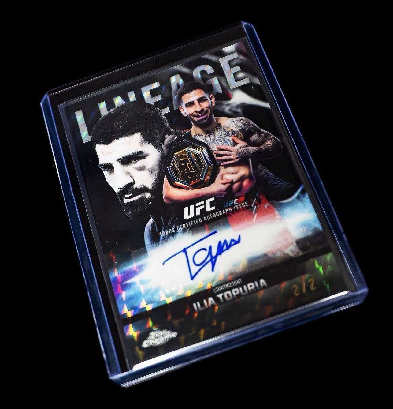 2026 UFC Topps Chrome Lineage auto Ilia Topuria  Card #2/2 