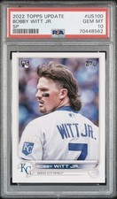 2022 Topps Update Bobby Witt Jr. US100 RC SP PSA 10 Mullet!