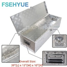 39x13x10 Aluminum Silver Pickup Truck Trunk Bed Tool Box Trailer Storagelock
