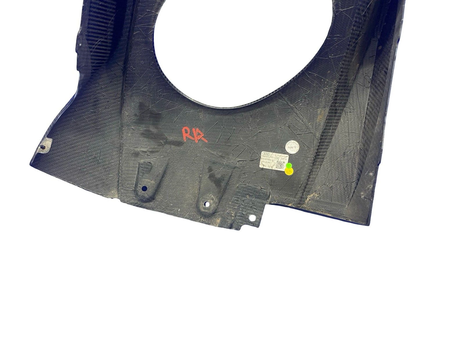 2017-2023 AUDI R8 REAR RIGHT LOWER BUMPER DIFFUSER CARBON FIBER 4S0807882A OEM