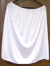 Vtg Vassarette Satin Lace Trim Half Slip Skirt White Womens 2XL Style 11-832