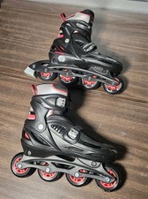 Roller Derby Velocity Adjustable Adult Inline Skates, Black/Red, sz 7-10, W150AL