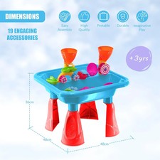 Sandpit Play Set Sand and Water Table Garden Toy Watering Can with Accessories