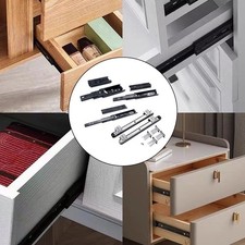 Keyboard Tray Rails 14 inch Silent Slides Compatible with Under-Desk Mounts