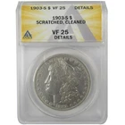 1903 S Morgan Dollar VF 25 Details ANACS Silver $1 Coin SKU:I21734