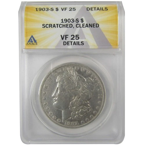 1903 S Morgan Dollar VF 25 Details ANACS Silver $1 Coin SKU:I21734