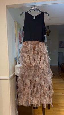 long sleeve spring dress Blouson Long Sleeve Floral Dress 6 / Silk White/Multi