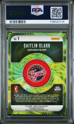 2024 PANINI PRIZM WNBA FRACTAL #1 CAITLIN CLARK ROOKIE RC PSA 8 | eBay