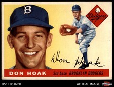1955 Topps #40 Don Hoak Dodgers 4.5 - VG/EX+