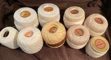 J PCoats New, Lot Of 8 plus, Knit-Cro-Sheen boil fast 250 yds. Mercerized Cotton