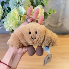 Jelly.cat Amuseables Croissant Plush Charm Bag Keychain Cute Collectible NWT