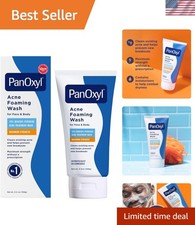 Acne Foaming Wash Benzoyl Peroxide 10 Maximum Strength Antimicrobial, 5.5 Oz