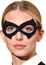 Women's Cat Eye Mask PU Leather Black One Size Halloween Cosplay Costume