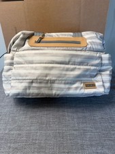 Skip Hop Riverside Ultra Light Satchel Diaper Bag in Oyster Stripe