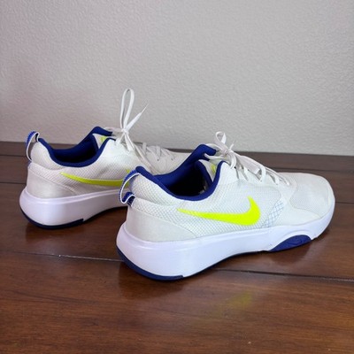 Nike City Rep TR Mens 12 White Volt Blue Training Shoes DA1352-105 Gym Sneaker