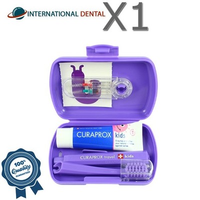 Curaprox Kids Travel Set Toothbrush Toothpaste Interdental Brushes 6-12 Kit