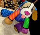 Romero Britto 2010 Pop Plush enesco Pablo Patchwork Dog Puppy Stuffed Animal 12" — photo 8