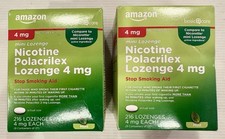 2 Pack Amazon Basic Care Nicotine Polacrilex Lozenges 4 mg Mint 216ct Each 07/27