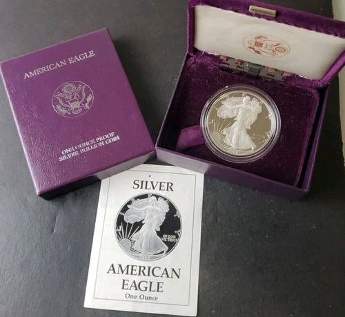 1989 S Proof $1 American Silver Eagle Dollar