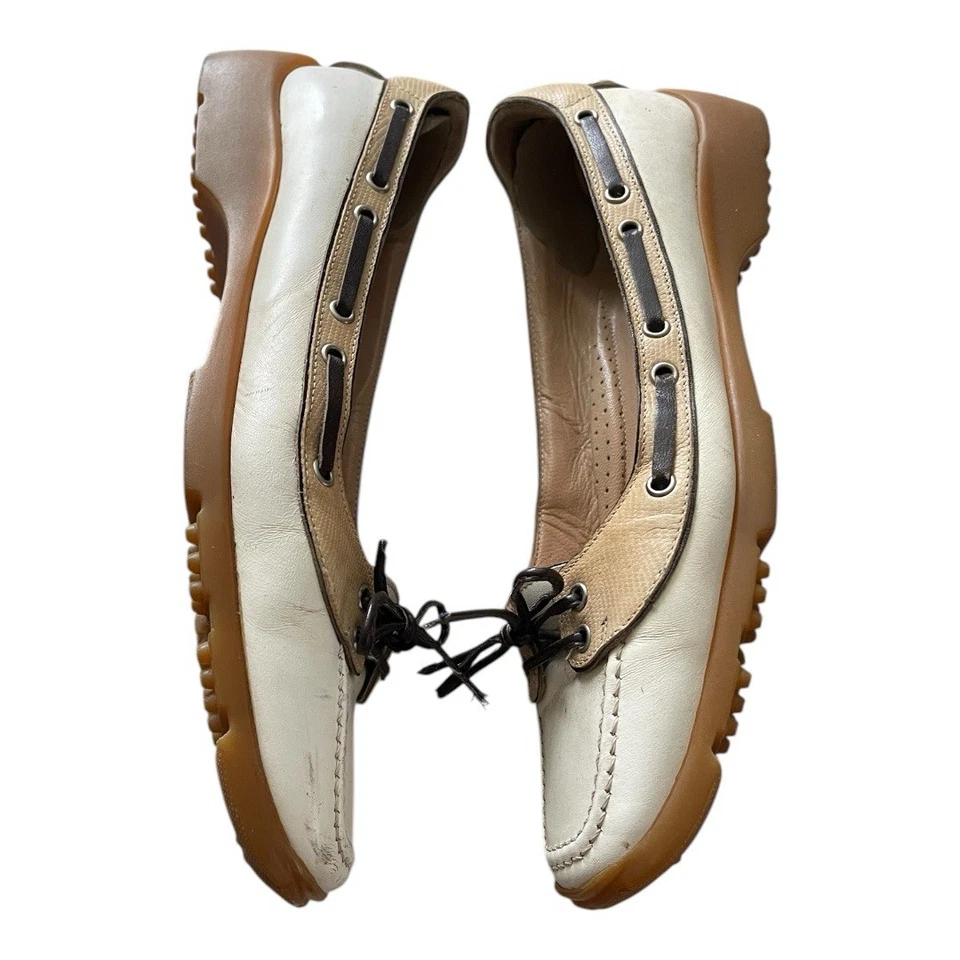 Sapatos de golfe femininos Walter Geniun tamanho 7.5 fabricados na Itália - Imagem 3 de 4