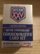 NFL Super Bowl XXV 25 Limited Edition  Silver Anniversary Pro Set Factory Sealed