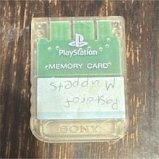 Sony PlayStation 1 Clear Green Memory Card