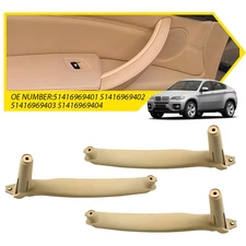 3X Interior Door Pull Handle Protective Cover Beige For BMW X5 X6 E70 E71 E72