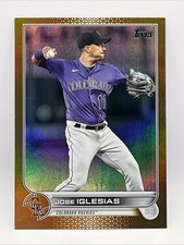 2022 Topps Update Series Gold Foil Jose Iglesias #US189 Colorado Rockies