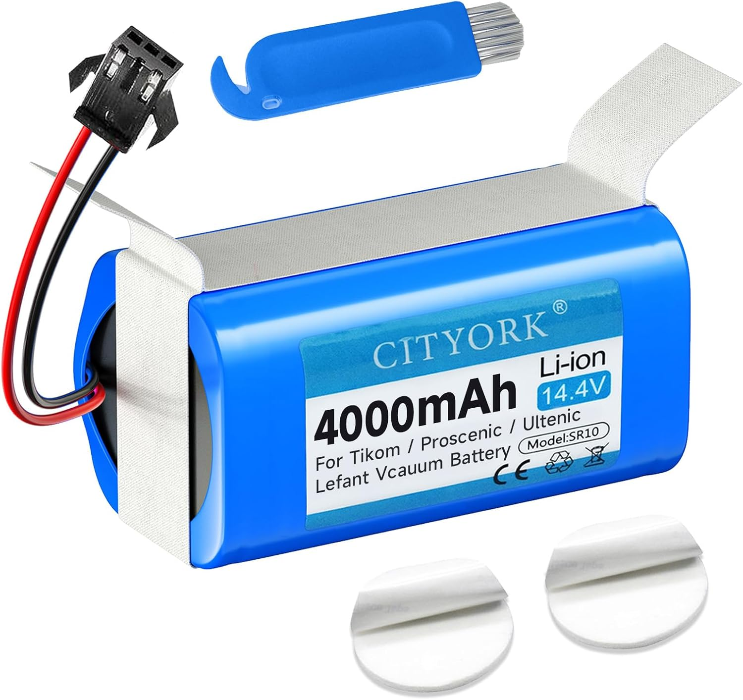 CITYORK 4000Mah Battery for Proscenic 850T, for Eufy Robovac G40 G30 G30+ L35 15