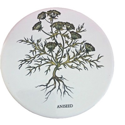 Ceramic Tile Aniseed White Ceramic Round 6'' Wide Hang /Trivet