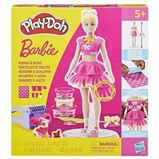 Jeu Créatif de Pâte à modeler Play-Doh Barbie Ruffles & Bows