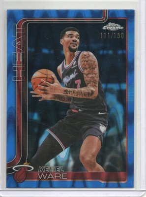 Kel'el Ware Topps Chrome Update Blue Raywave 111/150 Miami Heat