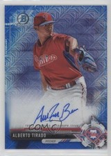 2017 Bowman Chrome Prospect Blue Mojo Refractor 36/150 Alberto Tirado Auto 0b0