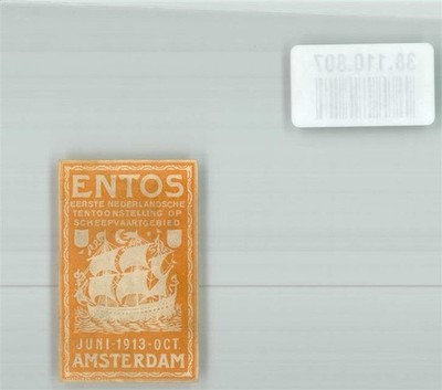 38110807 - Amsterdam Entos Shipping Exhibition Jun.-Okt. 1913 Segelschiff