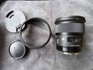 Sigma 24mm f/1.4 DG HSM Art Lens for Canon EF Mount Wide Angle Prime vgc