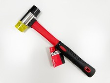 Rubber & Nylon Mallet Double Faced 30mm Replacable Heads Fibre Handle