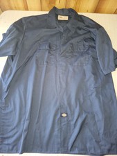 Dickies Mechanic Work Shirt Men's 3Xlarge Navy Blue Short Sleeve Work Workwear