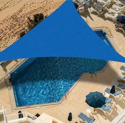 10'x10'x10' Triangle Sun Shade Sail, Outdoor Shade Cover, HDPE Breathable UV...