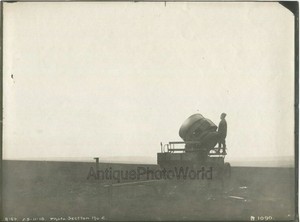 Soldat mit Militär Projektor Suchscheinwerfer Antik 1. Weltkrieg Foto Frankreich