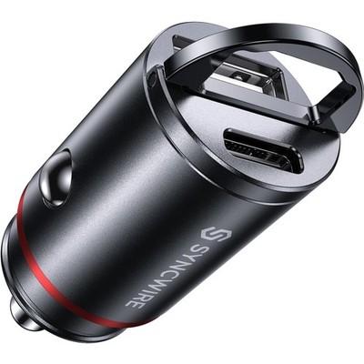 Kleiner Doppel-USB-Auto-Ladegerät 30 W Zigarettenanzünder PD 3.0 & QC 3.0