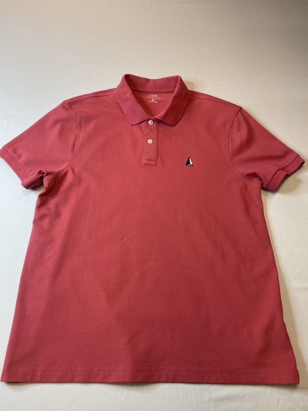 J.Crew Flex Piqué Polo Men’s M Seasoned Red Stretch Piqué  