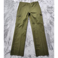 Vintage Boy Scouts of America Pants Mens W36 Unhemmed L34 Green Official Uniform