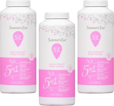Summer's Eve Island Splash Body Powder Women Talc-Free Odor Neutralizing 8Oz