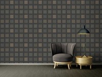 Afrikanische Tapete Grafik Muster Mit Metallic-Effekt – Schwarz, Gold, Silber
