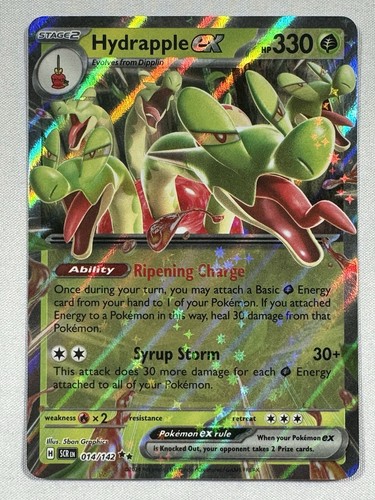 Hydrapple Ex 14/142 Stellar Crown Cosmo Holo Rare Pokémon Card 2024
